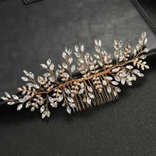 Alloy Hair Comb With Pearl and Glass Embellishments